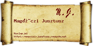 Magóczi Jusztusz névjegykártya